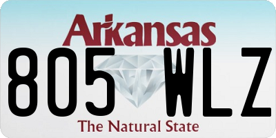 AR license plate 805WLZ