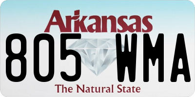 AR license plate 805WMA