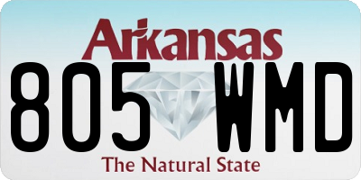 AR license plate 805WMD