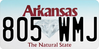 AR license plate 805WMJ