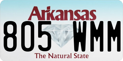AR license plate 805WMM