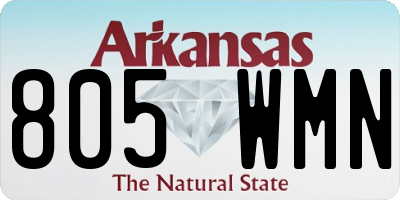 AR license plate 805WMN