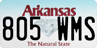 AR license plate 805WMS