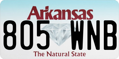 AR license plate 805WNB