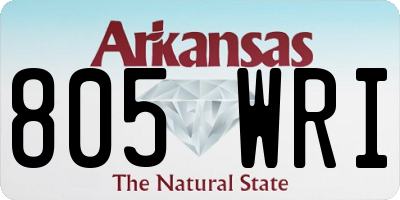 AR license plate 805WRI
