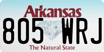 AR license plate 805WRJ