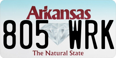 AR license plate 805WRK