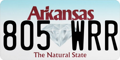AR license plate 805WRR