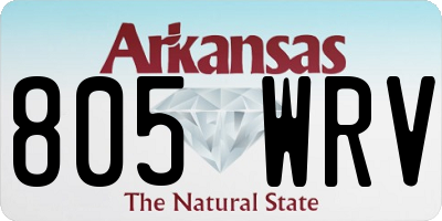 AR license plate 805WRV