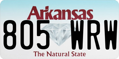 AR license plate 805WRW