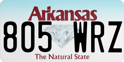 AR license plate 805WRZ