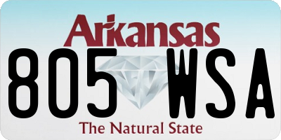 AR license plate 805WSA