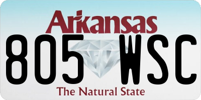 AR license plate 805WSC
