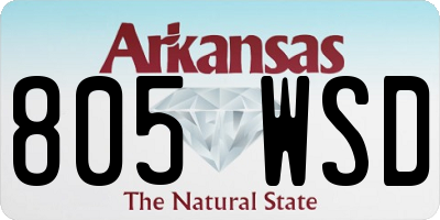 AR license plate 805WSD