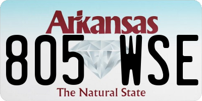 AR license plate 805WSE