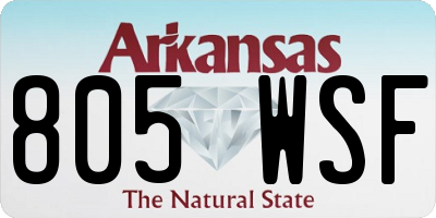 AR license plate 805WSF
