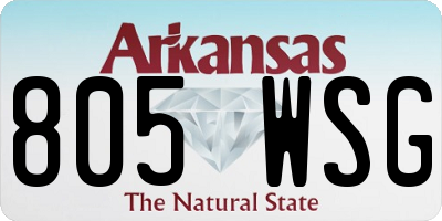 AR license plate 805WSG