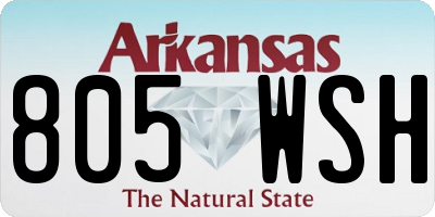 AR license plate 805WSH