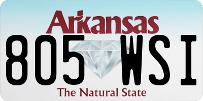 AR license plate 805WSI