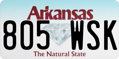 AR license plate 805WSK