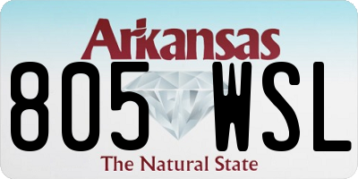 AR license plate 805WSL