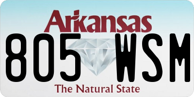 AR license plate 805WSM