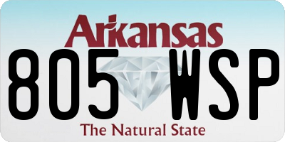 AR license plate 805WSP