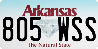 AR license plate 805WSS