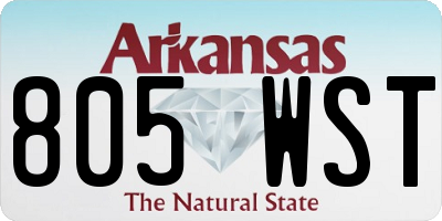 AR license plate 805WST