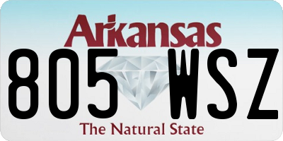 AR license plate 805WSZ