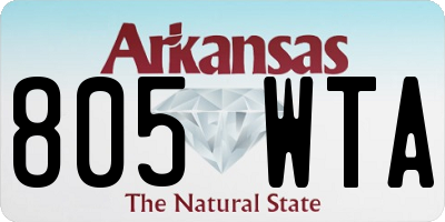 AR license plate 805WTA