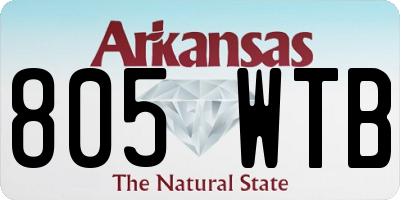 AR license plate 805WTB