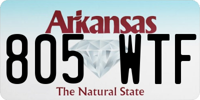 AR license plate 805WTF