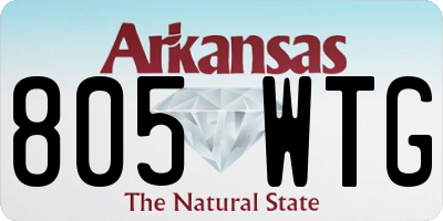 AR license plate 805WTG