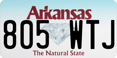 AR license plate 805WTJ