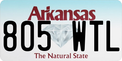AR license plate 805WTL