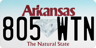 AR license plate 805WTN