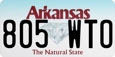 AR license plate 805WTO