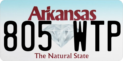 AR license plate 805WTP
