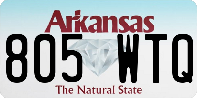 AR license plate 805WTQ