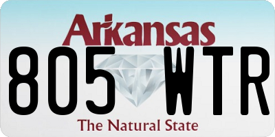 AR license plate 805WTR