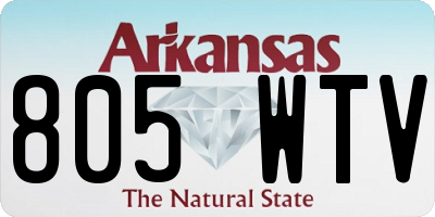 AR license plate 805WTV