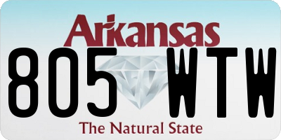 AR license plate 805WTW