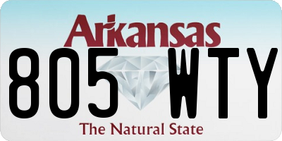 AR license plate 805WTY