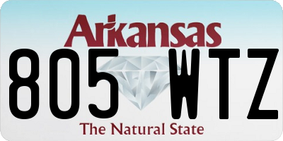 AR license plate 805WTZ