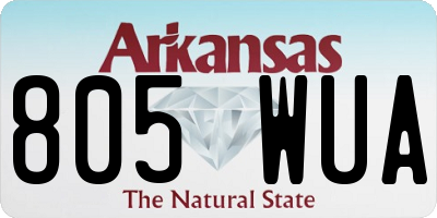 AR license plate 805WUA