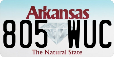 AR license plate 805WUC