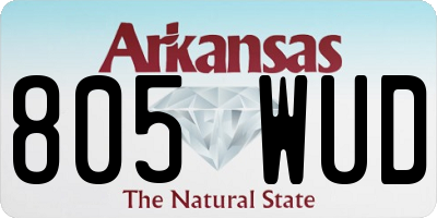 AR license plate 805WUD