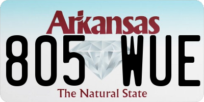 AR license plate 805WUE
