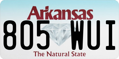 AR license plate 805WUI